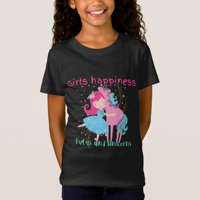 Ballerina/Unicorn Hooded Sweatshirt/T - Shirt (Vorderseite)