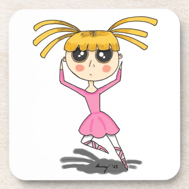 Ballerina-Untersetzer - Set von 6 Jahren Untersetzer (Vorderseite)