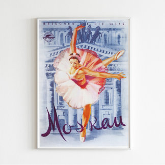 Ballerina Vintag sowjetisches Poster