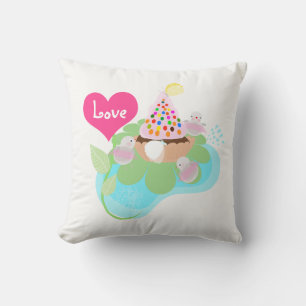 Ballerina-Vögel Benutzerdefinierte All-Over-Print  Kissen
