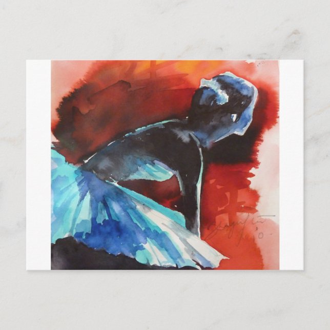 Ballerina warten postkarte (Vorderseite)