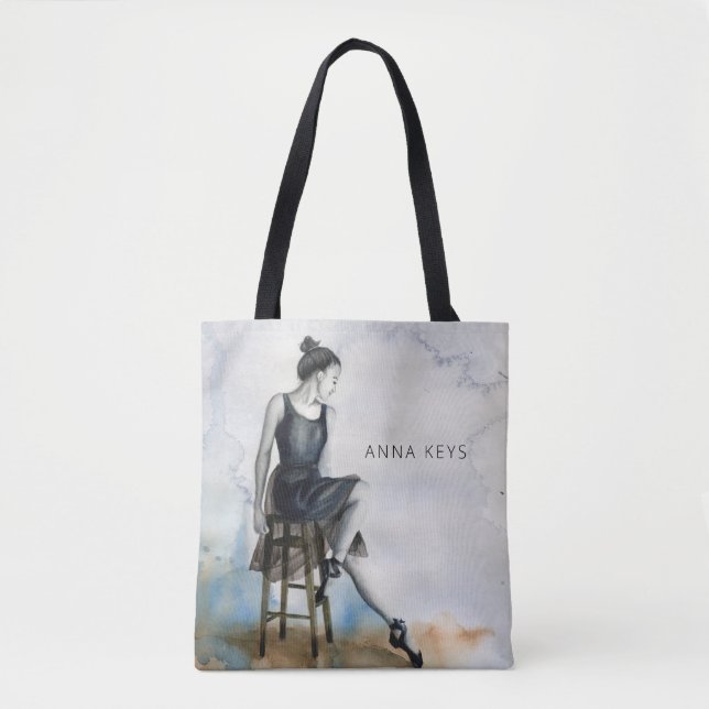Ballerina Watercolor Dancer Tasche (Vorderseite)