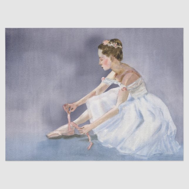 Ballerina Watercolor Decoupage Seidenpapier (Vorderseite)