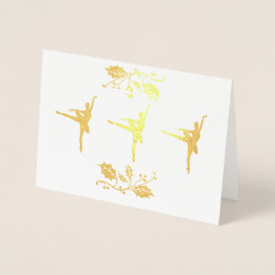 Ballerina-Weihnachten Folienkarte