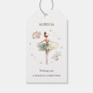 Ballerina Weihnachtsgeschenk Tag Geschenkanhänger
