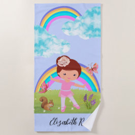 Ballerina Woodland Friends Beach Handtuch