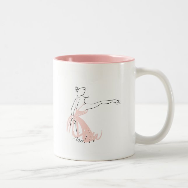 Ballerinaballetttänzer Zweifarbige Tasse (Rechts)