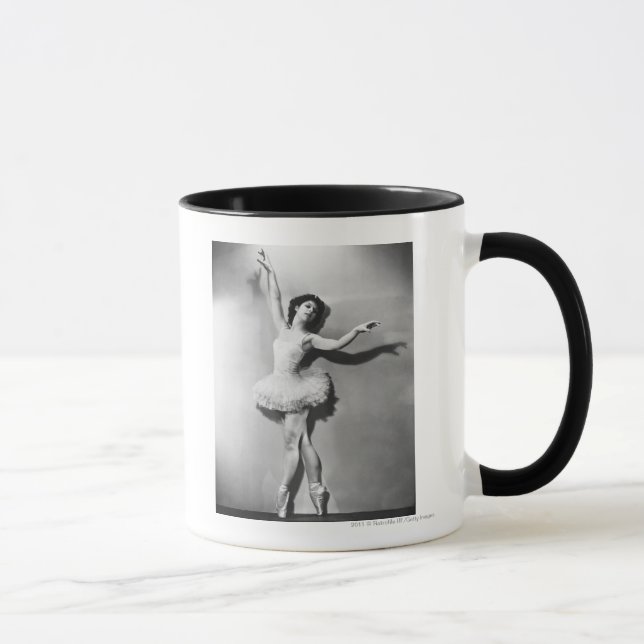 Ballerinaen pointe B&W Tasse (Rechts)