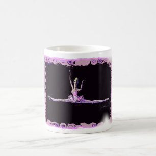 BallerinaGrande Jete-Polka-Punkt-Hintergrund-Tasse Tasse