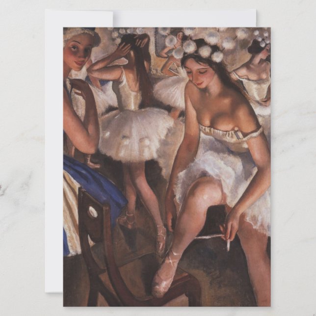 Ballerinas im Dressing Room Karte (Vorderseite)