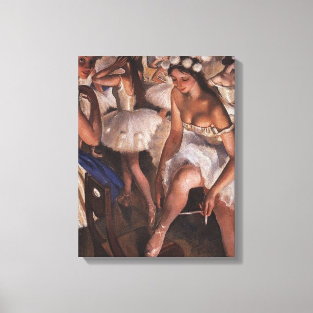 Ballerinas im Dressing Room (von Serebriakova) Leinwanddruck (Vorderseite)