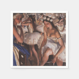 Ballerinas im Dressing Room (von Serebriakova) Serviette