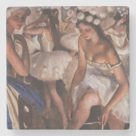 Ballerinas im Dressing Room (von Serebriakova) Steinuntersetzer