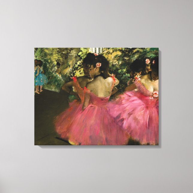 Ballerinas in Rosa von Edgar Degas Leinwanddruck (Vorderseite)