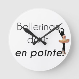 Ballerinas so! runde wanduhr