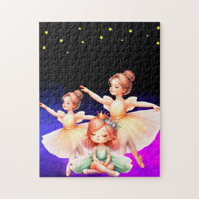 Ballerinas Tanz hinter der Prinzessin Puzzle (Vertikal)