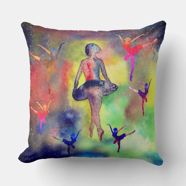 Ballerinas unter den Sternen Kissen (Vorderseite)