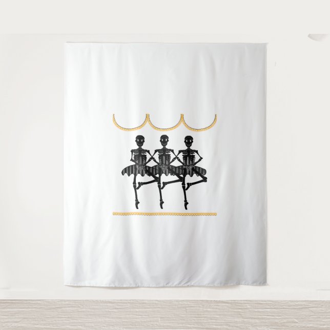 Ballerinas zu Halloween Wandteppich (Vorderseite)