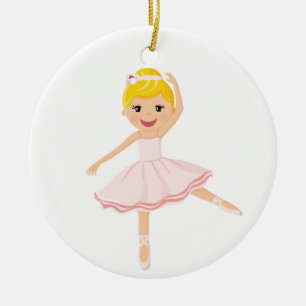 Ballerinatänzer blond keramik ornament
