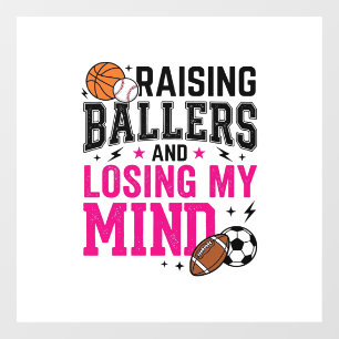Ballertern Sport-Mama Vintage T-Shirt Design_ Fensteraufkleber