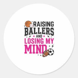 Ballertern Sport-Mama Vintage T-Shirt Design_ Runder Aufkleber