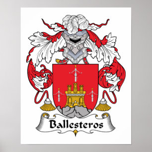 Ballesteros-Familienwappen Poster