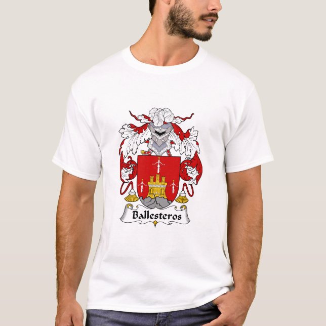 Ballesteros spanischer Familienwappen-T - Shirt (Vorderseite)