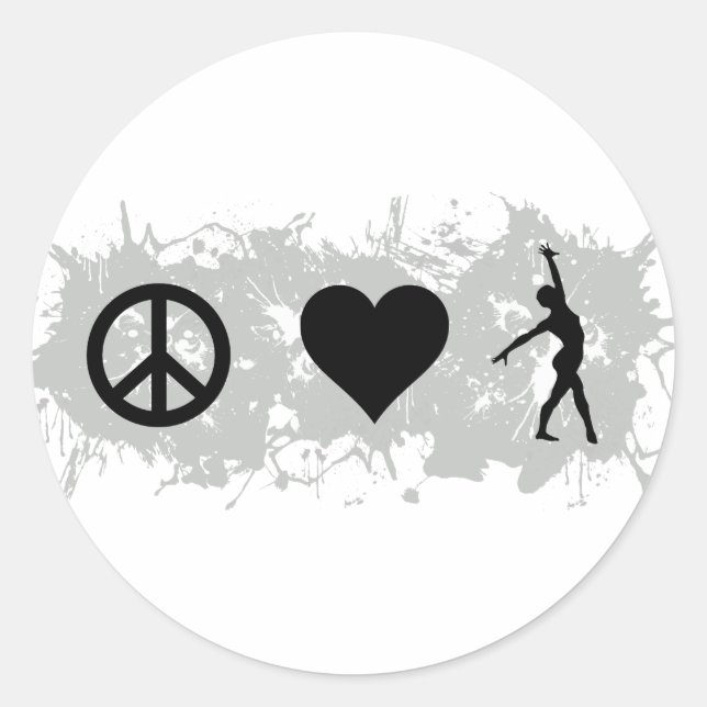 Ballet 1 runder aufkleber (Vorderseite)