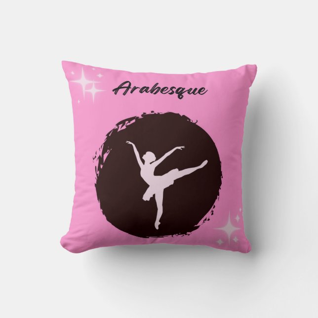 Ballet Arabesque Throw Kissen (Vorderseite)