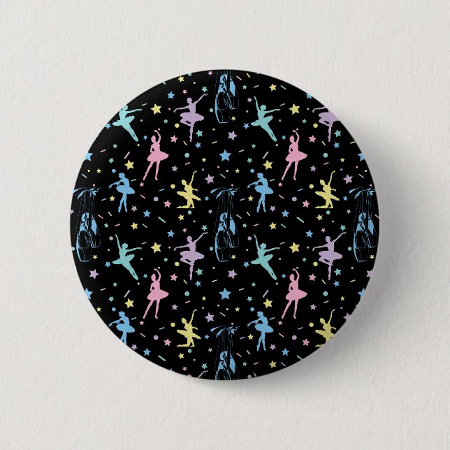 Ballet - Ballerina Dancer Shoes Button (Vorderseite)