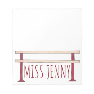 Ballet Ballerina Tance Class Studio Teacher Barre Notizblock