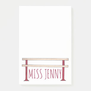 Ballet Ballerina Tance Class Studio Teacher Barre Post-it Klebezettel