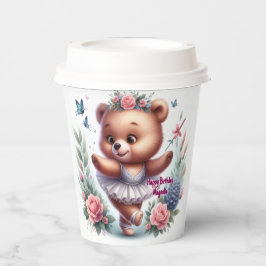 Ballet Bear Birthday Cups Pappbecher