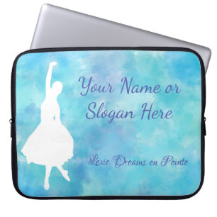 Ballet Blue Watercolor Laptop Sleeve individuell e