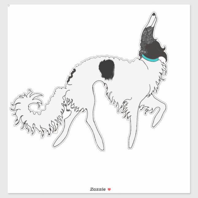 Ballet Borzoi Die Vinyl Sticker schneiden (Blatt)
