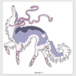 Ballet Borzoi Die Vinyl Sticker schneiden