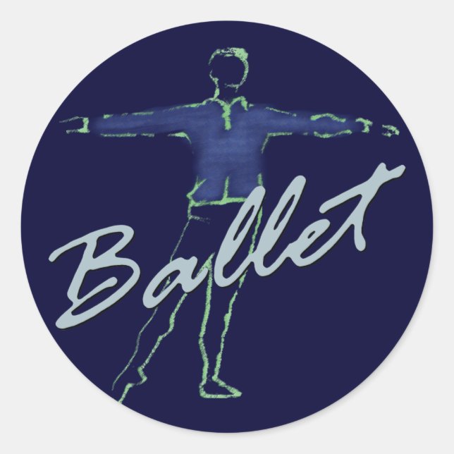 Ballet Boy Geschenke für Tänzer Runder Aufkleber (Vorderseite)