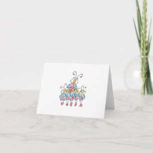 Ballet Bugs Note Card Karte