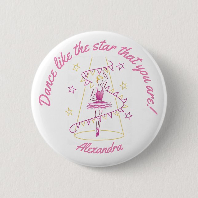 Ballet & Bunting - I Liebe Ballet Abzeichen Button (Vorderseite)