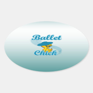 Ballet Chick #3 Ovaler Aufkleber
