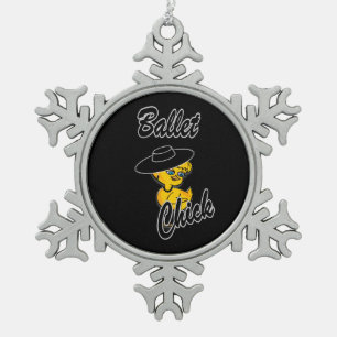 Ballet Chick #4 Schneeflocken Zinn-Ornament