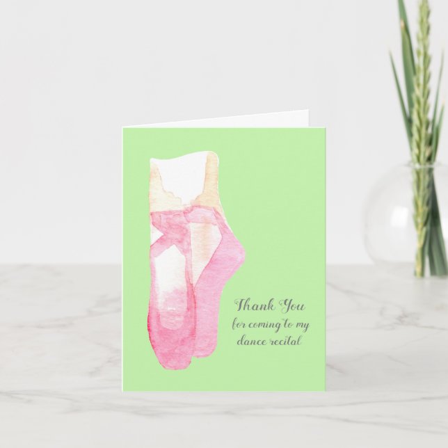 Ballet Dance Erwägung Danke, dass Sie gekommen sin Dankeskarte (Vorderseite)