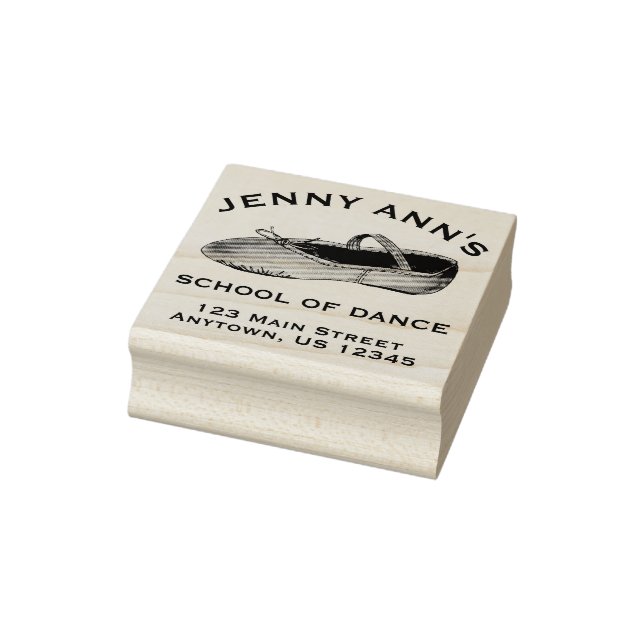 Ballet Dance Studio Lehrer Personalisierte Adresse Gummistempel (Stempel)