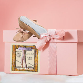 Ballet Dance Wood Quadratischer Aufkleber