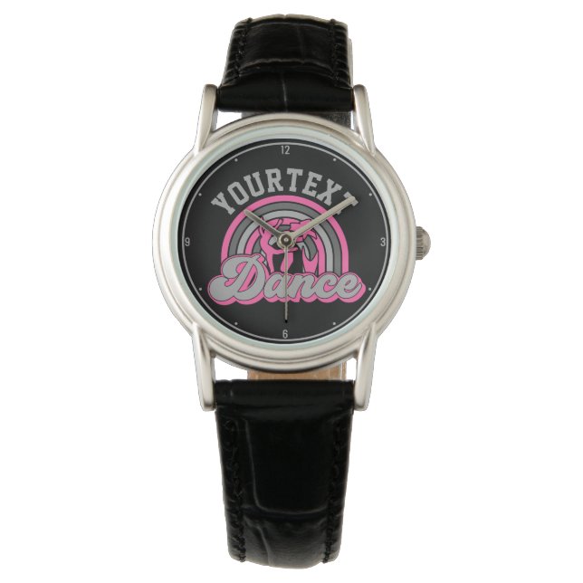 Ballet Dancer ADD TEXT Classic Dance Performer Armbanduhr (Vorderseite)