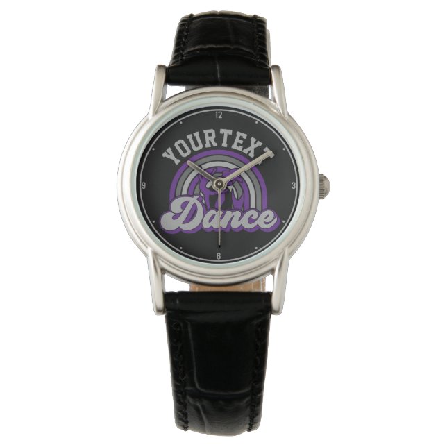 Ballet Dancer ADD TEXT Classic Dance Performer Armbanduhr (Vorderseite)