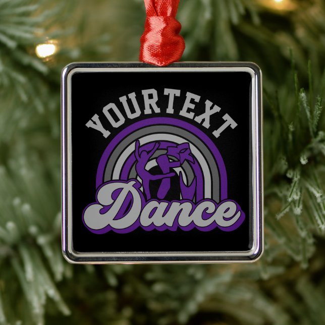 Ballet Dancer ADD TEXT Classic Dance Performer Ornament Aus Metall (Baum)