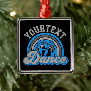 Ballet Dancer ADD TEXT Classic Dance Performer Ornament Aus Metall