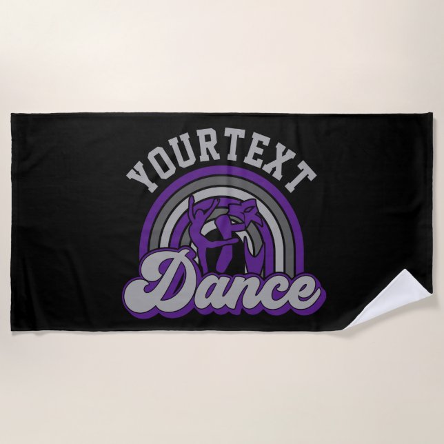 Ballet Dancer ADD TEXT Classic Dance Performer Strandtuch (Vorderseite)