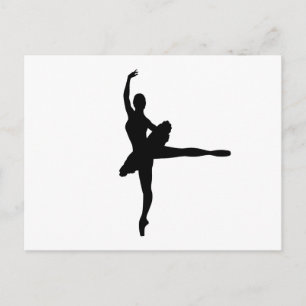 BALLET DANCER Arabesque (Silhouette Ballerina) v2  Postkarte